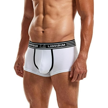 

Reduce MIARHB Men s Lanvibum Mid-Rise Contrast Boxer Briefs L White 2023