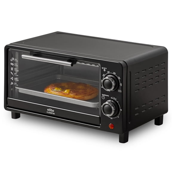 Elite Cuisine ETO059 4-Slice 9.5 Qt Toaster Oven Broiler