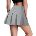 thumbnail image 2 of RUTAYY Women Sports High Waist Walking Hakama Yoga Woman Fitness Loose Tennis Skirt Outdoor Solid Color Flowy Swing Skirts, 2 of 5