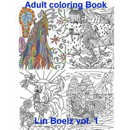 Adult Coloring Book Chicken  Walmart.com