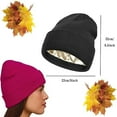 thumbnail image 2 of Belvado Satin Lined Beanie, Soft Knitted Cuffed Silk Lined Winter Warm Hats,Knit Winter Hats for Unisex, 2 of 7
