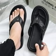 thumbnail image 3 of Men's Beach Sandals - Quick-Dry, Water-Resistant Flip-Flops with Ultra-Soft Compression Molded Footbed for All-Day Comfort | Leather & Synthetic Options, 3 of 7