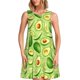 thumbnail image 1 of Balery Green Avocado Vestidos de verano para mujer con estampado: vestido holgado sin mangas, vestido playero informal y cómodo para días calurosos., 1 of 7