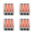 thumbnail image 1 of Conector De Cableado De Empuje Terminal De Cable 100 PCS Tamaños Compactos Retardante De Llama Con Orificios De Prueba Para Prensado De Cables Eléctricos ANGGREK Eléctricas, 1 of 8