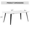 thumbnail image 4 of Homy Casa Dining Table for 4-6 Person - Kitchen Din Table for Kitchen Dining Room, Marble, 4 of 7