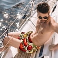 thumbnail image 2 of luoweisi Men's Beach Shorts Quick Dry Swim Trunks with Mesh Lining Fruit M, 2 of 5