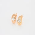 thumbnail image 3 of Elegantes Aretes Dama Rombo Brillante Swarovski Oro 18K Lam blanco Unitalla, 3 of 7