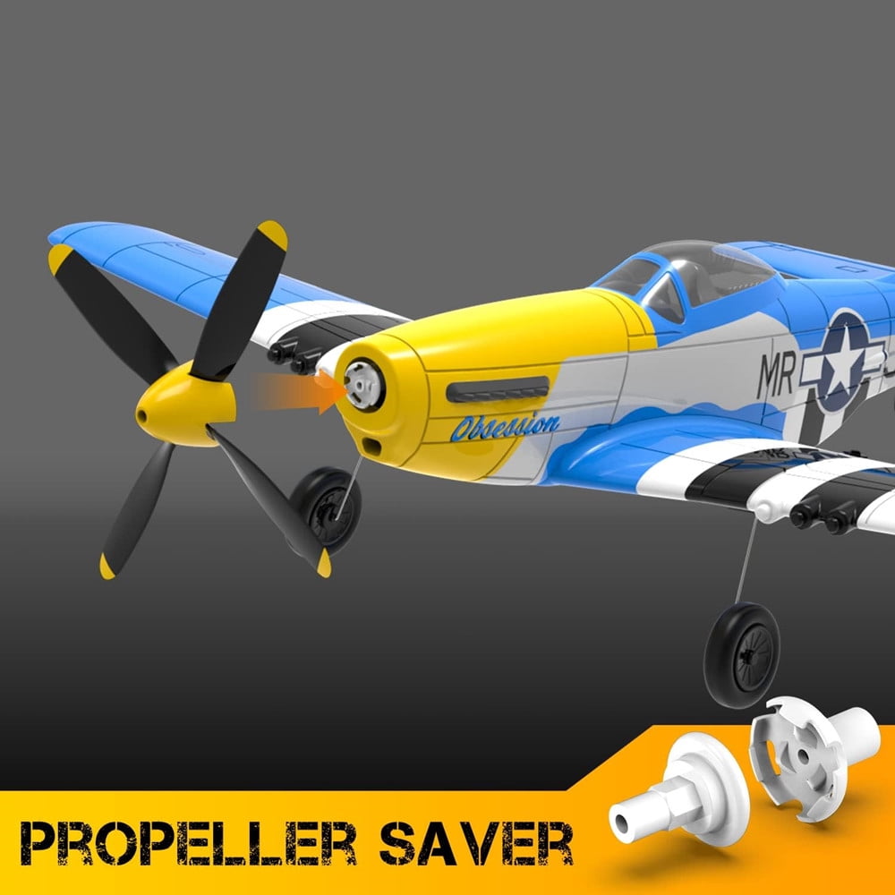 Roofworld RC Plane P51 Mustang Fighter Hobby Remote Control Airplane 6-Gyro System