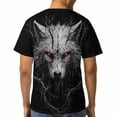 thumbnail image 5 of LAOLIUSN Men's 3D Graphic Tees, Dark Fantasy Wolf Red Eyes T-Shirt, Gothic Streetwear Short Sleeve Animal Print Shirt,,2XL, 5 of 7