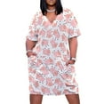 thumbnail image 1 of Pig pink-vestido holgado con bolsillos para mujer ropa informal de lujo para verano, 1 of 6