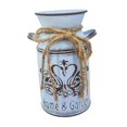 thumbnail image 4 of Jarra rústica francesa, jarrón shabby chic, jarrón metálico estilo casa de campo vintage para el hogar B, 4 of 9