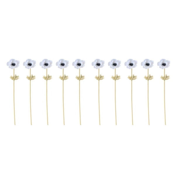 Toystoory 5 Pieces Artificial Anemone Real Touch Bouquet Silk Wedding Decor Branch Party Home Decoration DIY Flower Flower Type8 NO8
