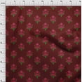 thumbnail image 3 of oneOone Organic Cotton Poplin Twill Fabric Leaves & Floral Block Decor Fabric Printed BTY 42 Inch Wide, 3 of 4