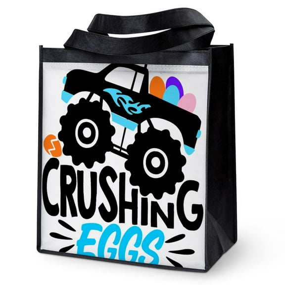 CafePress - New Easter Monster Truck Reusable Grocery Tote Bag - 12"x 13", 100% Recycled, Reusable Grocery Bag