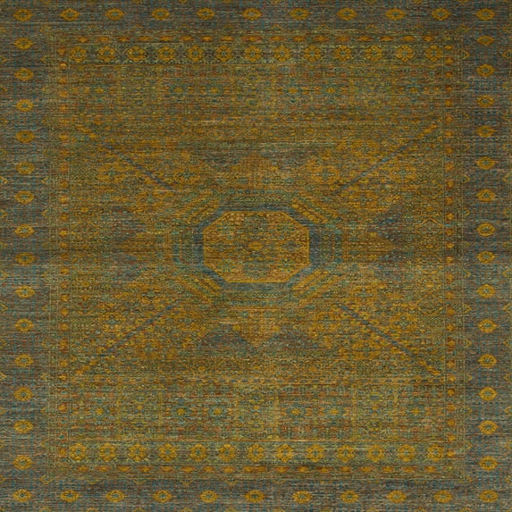 Ahgly Company Indoor Square Abstract Reddish Brown Abstract Area Rugs, 8' Square