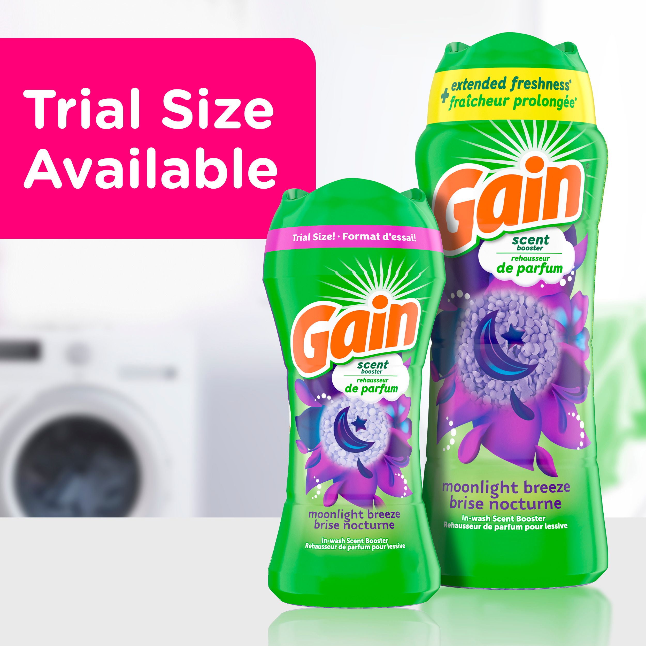 Gain In-Wash Laundry Scent Booster, Moonlight Breeze Scent, 379 g, Fresh Extender + Odour Protection, 379G