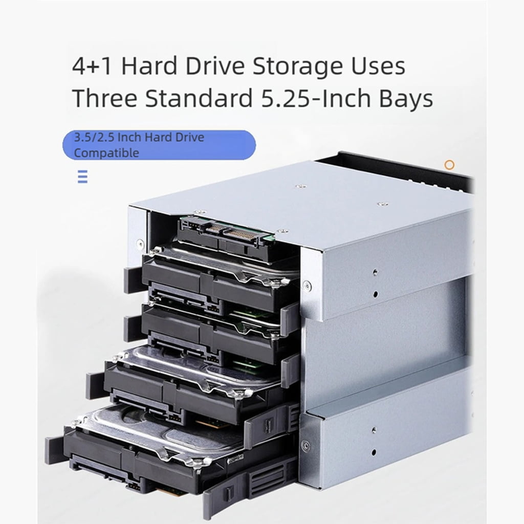 Miiottaa 4 Bay 3.5inch Hard Drive Cage Desktop Computer Case Optically Drive Position