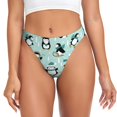 thumbnail image 1 of Fotbe Winter Skiing Penguin Tanga Sin Costuras para Mujer con Estampado – Panties Invisibles, Transpirables y Cómodos para Uso Diario-Medium, 1 of 6