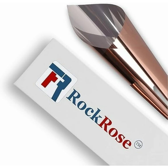 EnjinZZ Professional Home Window Tint Film - One Way Decorative Privacy Film for Home Offices - Heat Rejection Adhesive Mirror Tint with UV Blocking - 30 in X 100FT - Bronze-Silver