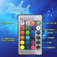 thumbnail image 3 of J-16 Fighter Night Light, lámpara de ilusión 3d J-16 Fighter Lights para habitación de niños, 16 colores Modos intermitentes con control remoto Opreated Regulable Navidad Feliz Sencillez, 3 of 5