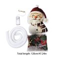 thumbnail image 3 of Glowing Christmas Door Hanger Light Decoration Santa Design Pre Lit Hanging Ornament For Side Door Entryway And Wall Display,47.24Inch, 3 of 5