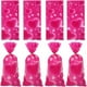 thumbnail image 2 of Nvzi 150 bolsas de celofán con lazos retorcidos para regalos de fiesta, dulces, repostería, tartas, bodas, cumpleaños (rosa oscuro), 2 of 4