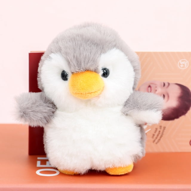 Plush standing penguin doll with magnetic closure, a soothing animal plush toy, cute rag doll, size as shown in the color chart, 11cm.