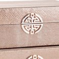 thumbnail image 2 of Benzara BM195404 Leatherette Upholstered Wooden Storage Box with Textured Surface, Gold - Set of 2, 2 of 3