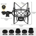 thumbnail image 2 of Geekria for Creators Microphone Shock Mount Compatible with AKG P120, P220, P420, P820 Mic Anti-Vibration Suspension Adapter Clamp Mic Holder Clip (Black / Metal), 2 of 6