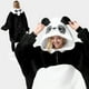 thumbnail image 2 of Manta portátil con capucha para reír, atuendo cálido, sherpa panda, 2 of 7