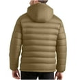 thumbnail image 4 of Rutainlusire Mens Fashion Trendy Warm Hooded Puffer Jackets 2026 Men's Jacket Solid Color Long Sleeved Multi Pocket Multifunctional Warm Windproof Casual Travel Jacket, 4 of 5