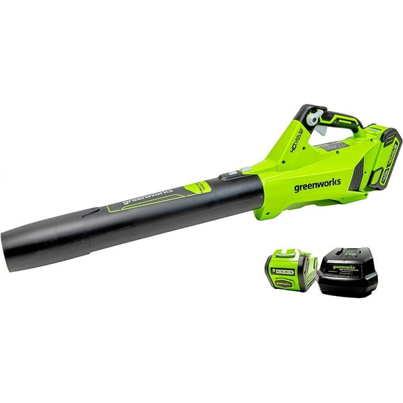 Greenworks 40V 120 MPH - 450 CFM Brushless Jet Blower, 4.0Ah Battery and Charger Included