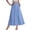 Blue, variant on Tqcoqu Maxi Skirts for Women Smocked Elastic High Waisted Casual Versatile Flowy A-Line Long Skirts with Pockets,Dark Blue,Women's S-XXL