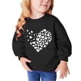 thumbnail image 2 of Fesfesfes Girls Sweatshirts Fall And Winter Middle Big Girls Boys Heart Print Long Sleeve Top Sweater, 2 of 5