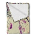 thumbnail image 2 of Nature Soft Flannel Fleece Throw Blanket, Floral Flowers Branches Sakura Blooms Cherry Blossoms Spring Time Photo, Cozy Plush for Indoor and Outdoor Use, 50" x 60", Cream Fuchsia Brown, by Ambesonne, 2 of 5