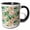 Black/White, variant on 3drose, Aloha Hibiscus Flower Leaves Monstera Jungle Tropical Hawaii Pattern, 15oz Two-tone Red Mug