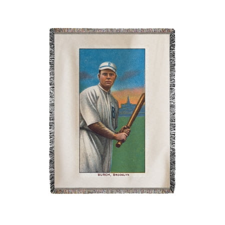 Dover Blanket - Brooklyn Dodgers - Al Burch - Baseball Card (60x80 Woven Chenille Yarn Blanket)