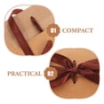thumbnail image 3 of HAMPPLIES 50Pcs Vintage Style Kraft Paper Envelopes with Ribbon Bow Coffee for Special Occasions, 3 of 6