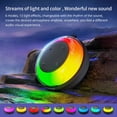 thumbnail image 3 of Altavoz Bluetooth con Luz LED RGB y de Tela para Exteriores, Resistente Al Agua IPX5, Estéreo, Caja de Música., 3 of 5