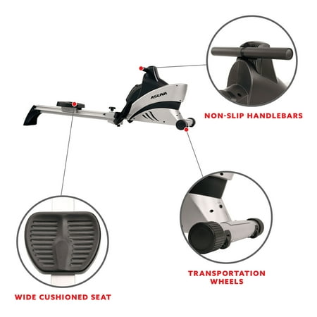 Asuna 4500 Magnetic Folding Rowing Machine w/Heart Rate Monitor