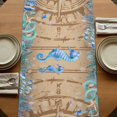 thumbnail image 5 of Table Runners 90 Inches Long Dress Scarves, Seahorse Coastal Farmhouse Coffee/Dining/Kitchen Table Runner for Living Room, Summer Nautical Starfish Coral Brown Anchor 13x90 Inch, 5 of 9