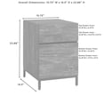 thumbnail image 4 of Crosley Furniture Jacobsen Modern Wood File Cabinet in Brown/Black, 4 of 12