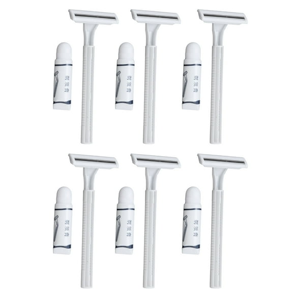 10Pcs Disposable Shaver Kit Shaving Razor Set Double Edge Safety Razor for Hotel Travel