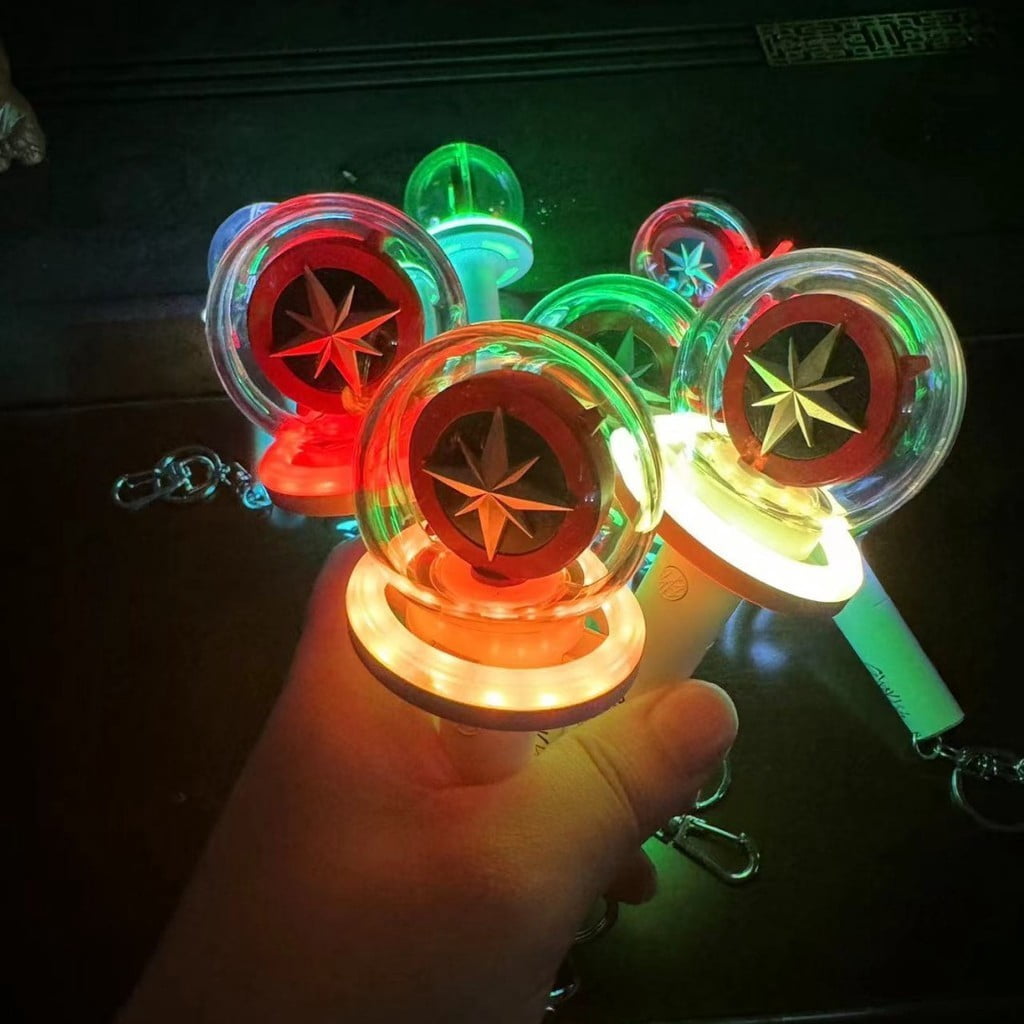 Kpop Idol Stray Kids Mini Lightstick Ring Keychain, Multicolor