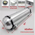 thumbnail image 2 of JSD 8" x30" 6 Gallon Aluminum Spun Gas Tank / Fuel Tank 1/4" NPT Outlet End Fill, 2 of 14