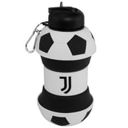 MACCABI ART Juventus Clip-On Collapsible 1 Liter, 34 oz. size BPA-Free Silicone Soccer Large Water Bottle for Kids