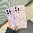thumbnail image 5 of Funda transparente con diseño de flores y diamantes con baño de purpurina para iPhone 16, 15 Pro Max, 14, 13, 12 y 11, funda de silicona suave a prueba de golpes con brillantes diamantes de imitación, 5 of 5