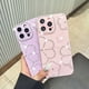 thumbnail image 5 of Funda transparente con diseño de flores y diamantes con baño de purpurina para iPhone 16, 15 Pro Max, 14, 13, 12 y 11, funda de silicona suave a prueba de golpes con brillantes diamantes de imitación, 5 of 5