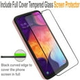 thumbnail image 3 of Samsung Galaxy A21 Phone Case, 2-Piece Style Hybrid Shockproof Hard Case Cover with Temerped Glass Screen Protector (Rose Gold), 3 of 7