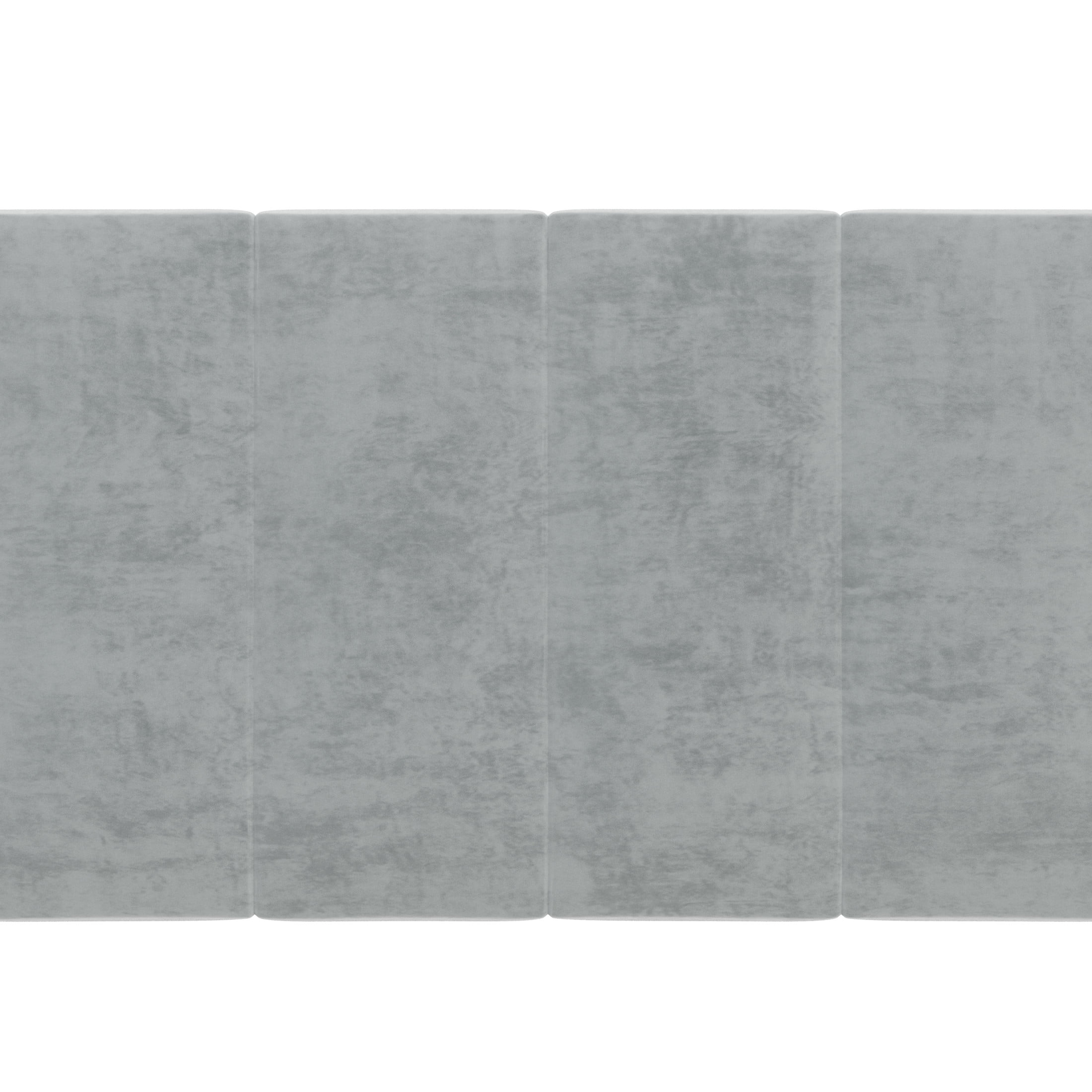 Reece Channel Stitched Upholstered Full Bed, Platinum, by Hillsdale Living Essentials